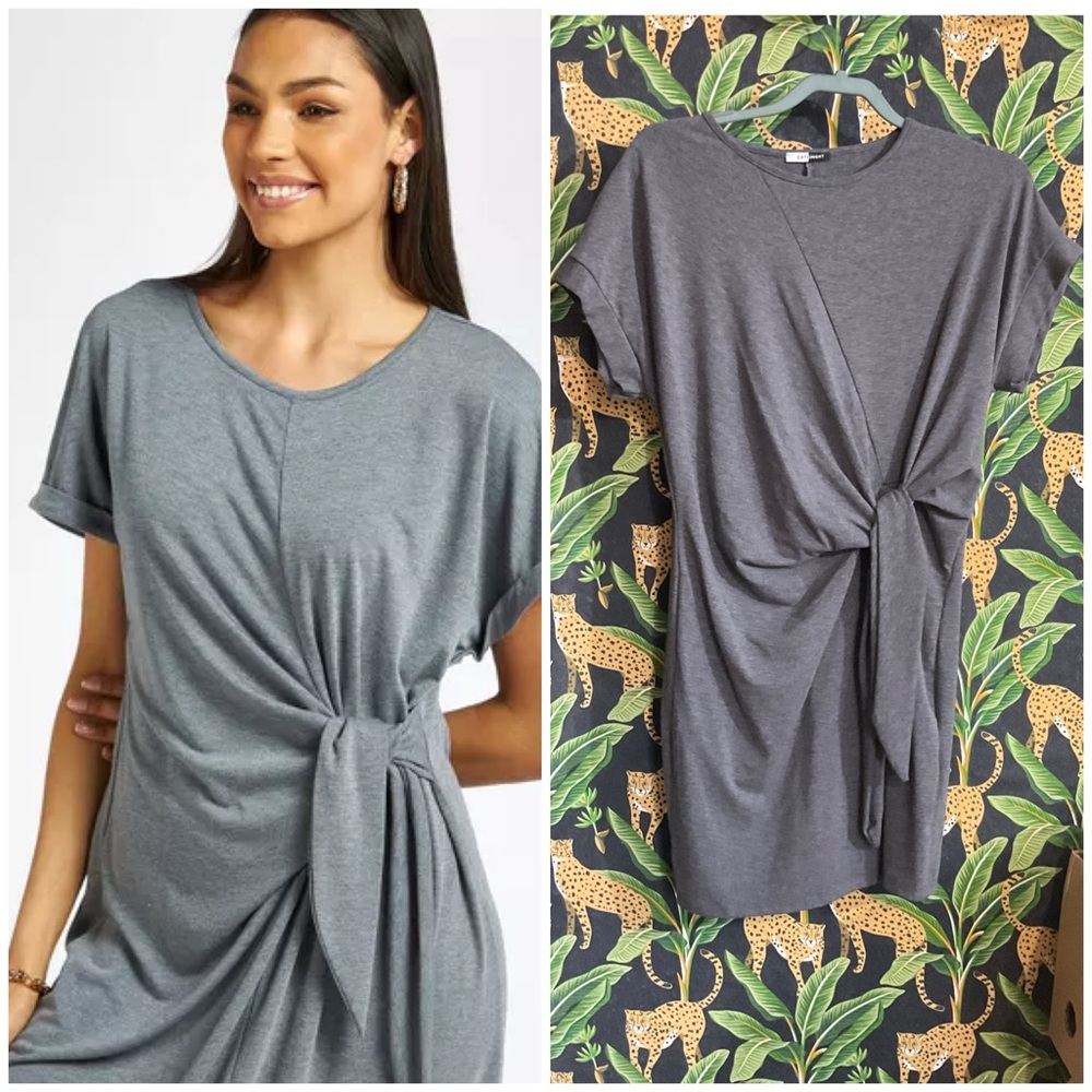 NWOT Knotted Tie Waist Shirt Dress Size Medium
